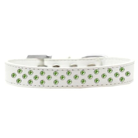 UNCONDITIONAL LOVE Sprinkles Lime Green Crystals Dog CollarWhite Size 12 UN796128